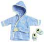 Carter's 100% Cotton Robe and Slippers Gift Set - Blue